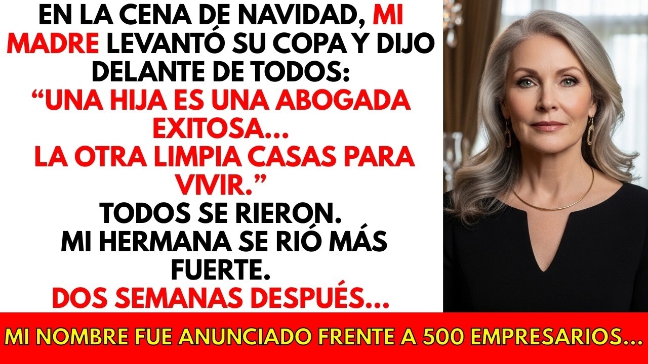 Mi madre se rió diciendo que yo “solo limpiaba casas”… 3 semanas después subí al escenario