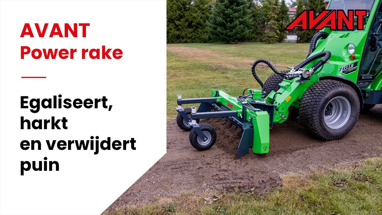 AVANT power rake top soil leveller