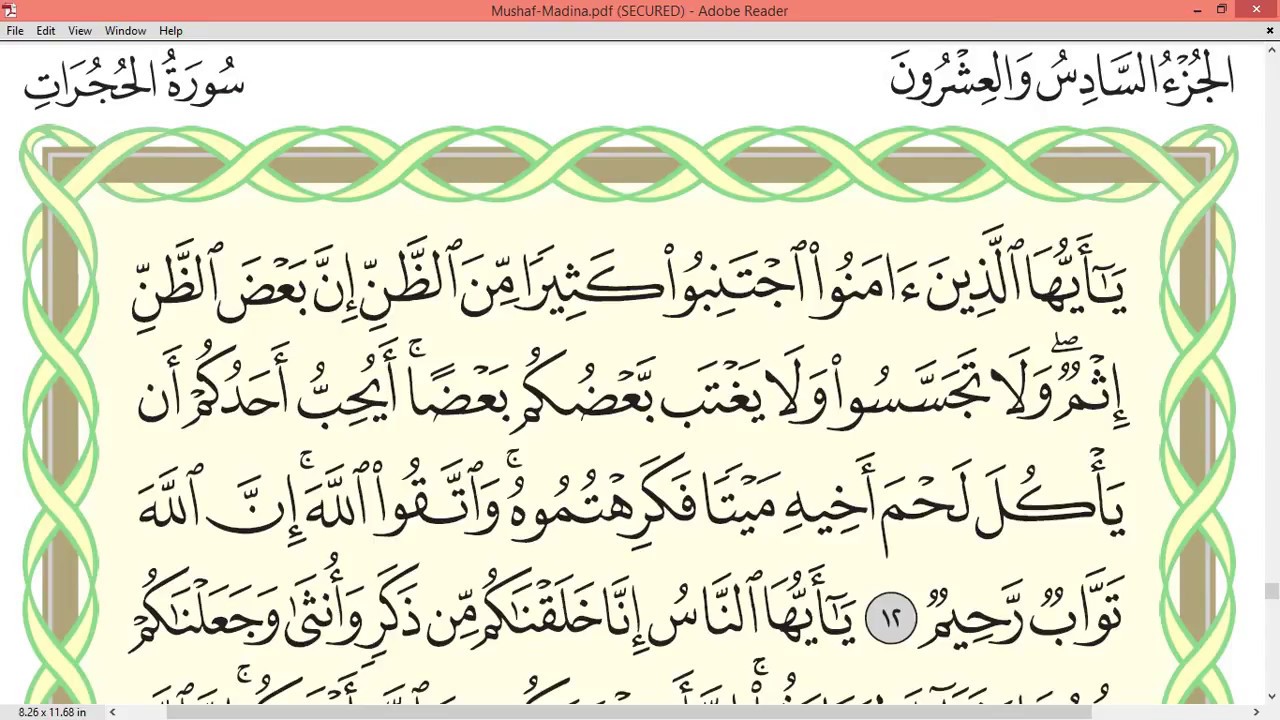Practice reciting with correct tajweed - Page 517 (Surah Al-Hujurat)