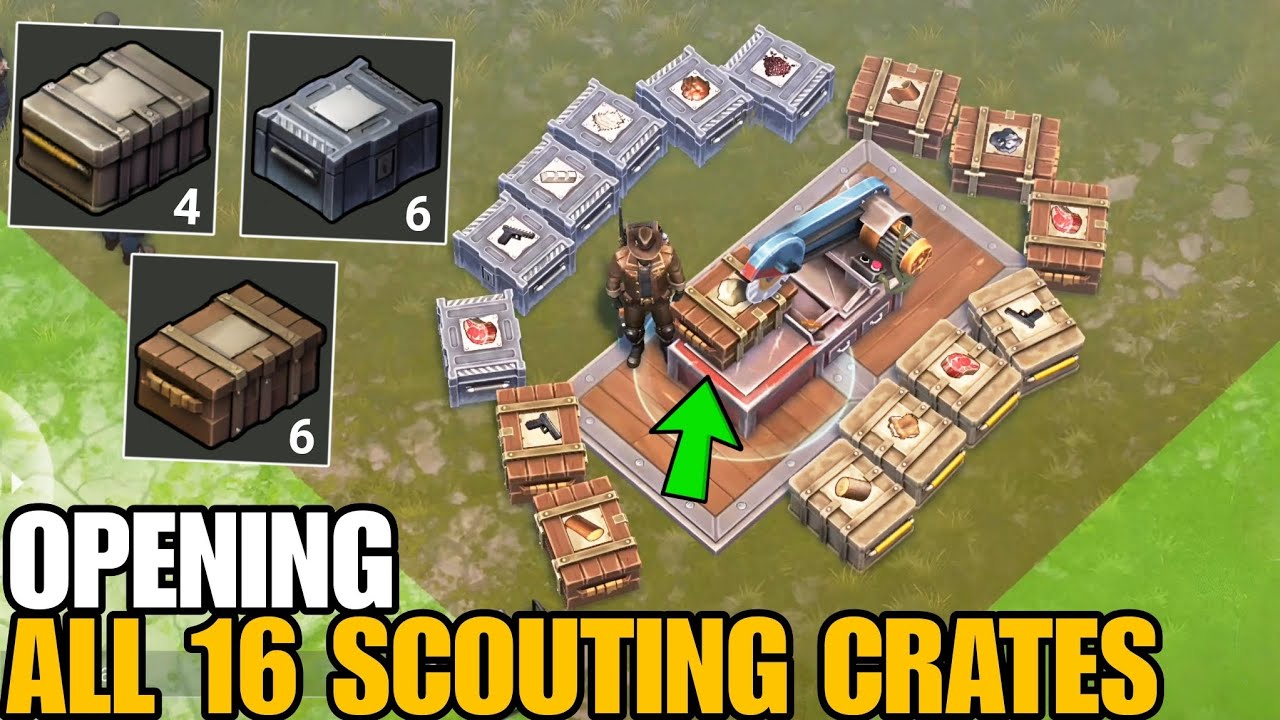 OPENING ALL 16 SCOUTING CRATES! WHICH ONE IS THE BEST? - Last Day on Earth: Survival