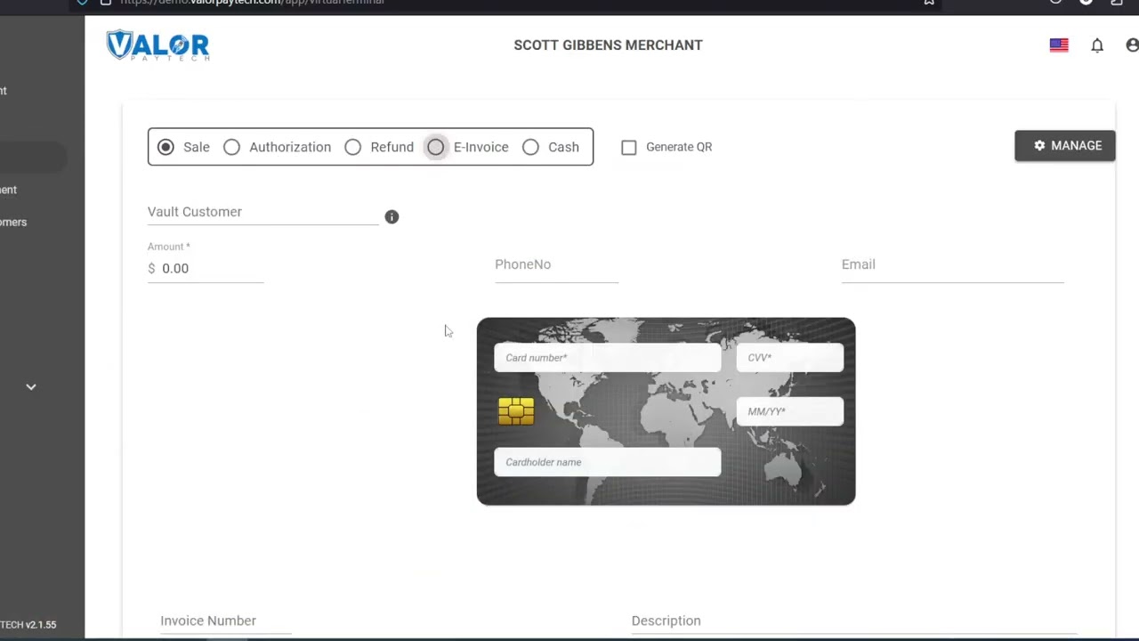 Valor Virtual Terminal - Sending a Dual Pricing Invoice With QuickBooks