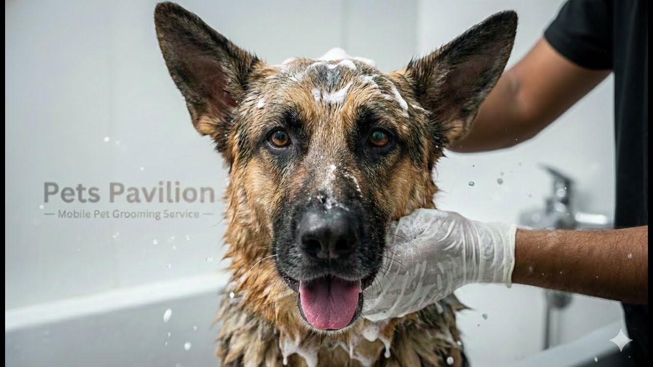 GSD Dog Medicated Bath 🐕‍🦺 | Skin Care Grooming Tamil | Pet Care Vlog