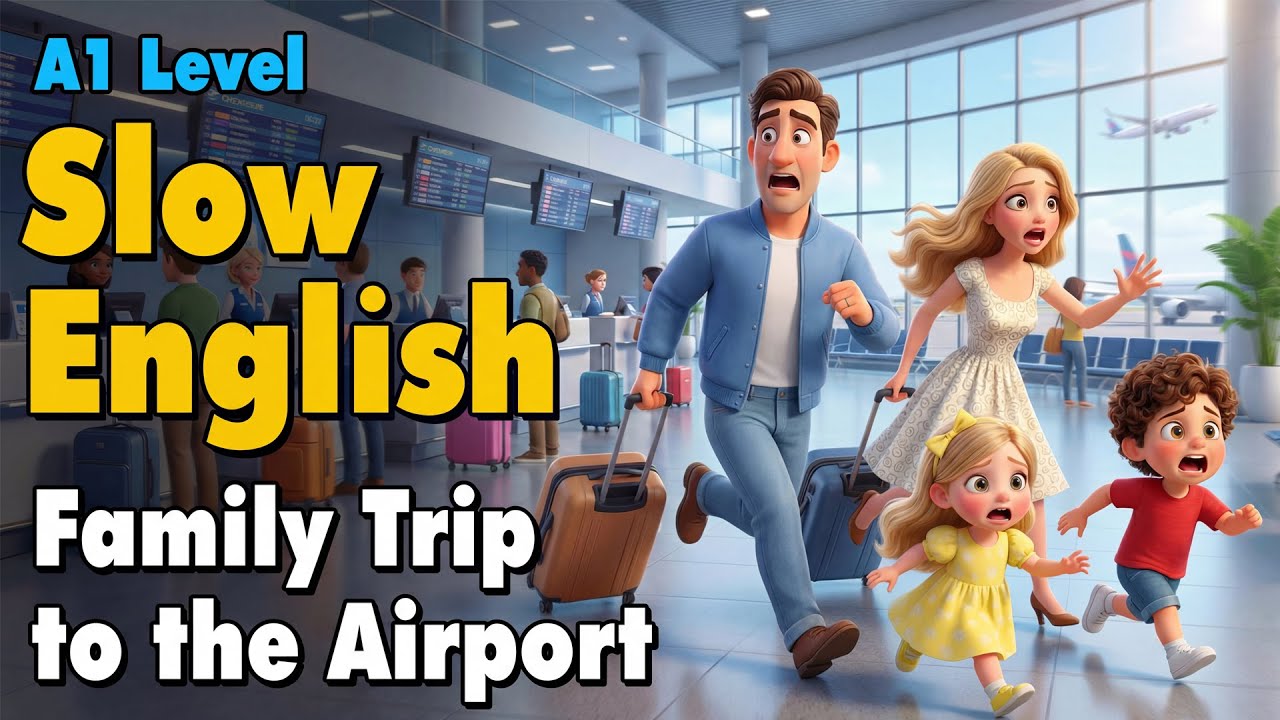 Days of My Family - We Almost Missed the Flight Trip! | Slow English For Beginners | A1–A2 level