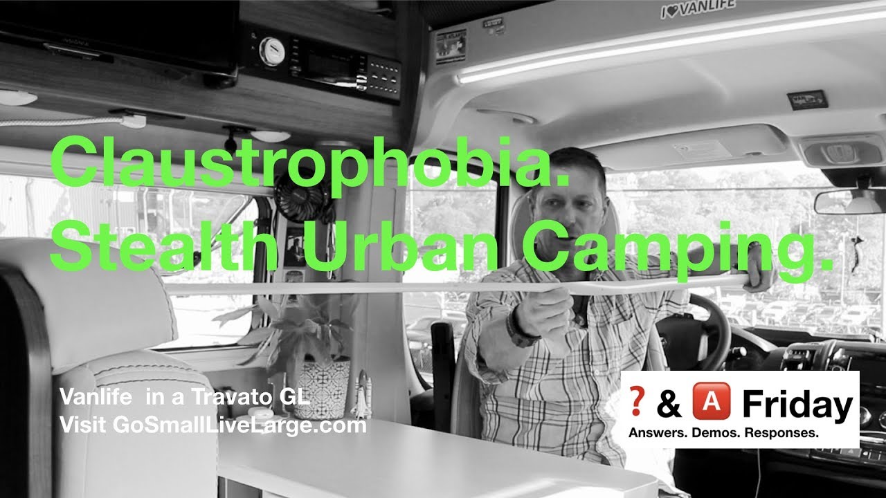 RV CLAUSTROPHOBIA, Stealth URBAN CAMPING. Window Covers  |  Vanlife in a Travato GL