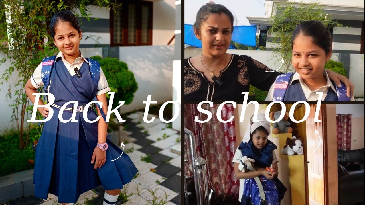 school reopening day||back to school||sreekutty|||daughter|||veda manoj|||malayalam||serial||actress