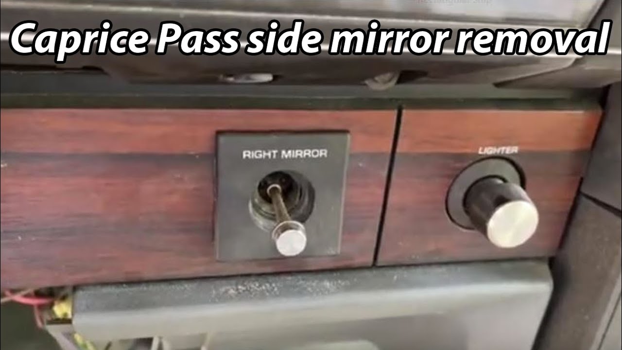 Pass side remote cable mirror removal box Chevy caprice/impala