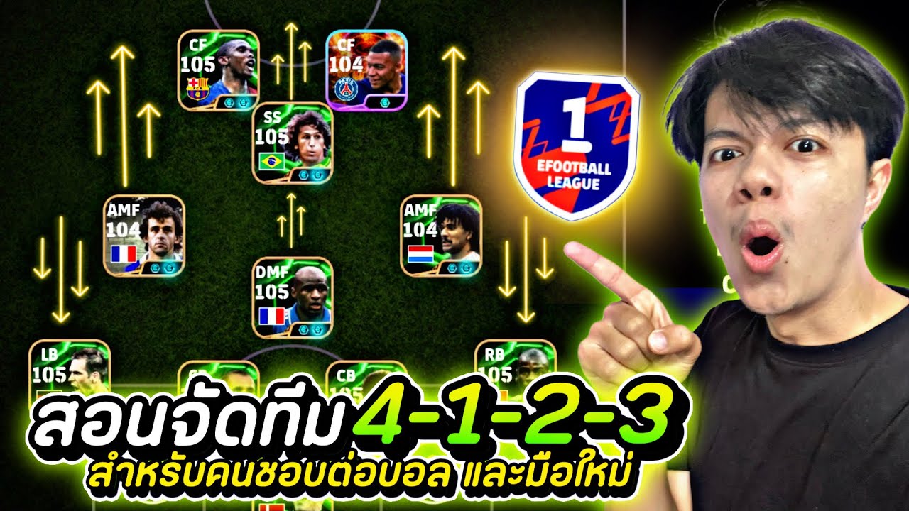 ต่อบอลง่ายมือใหม่เล่นได้! สอนจัดทีม 4-1-2-3 สไตล์ Long Ball Counter | efootball 2025