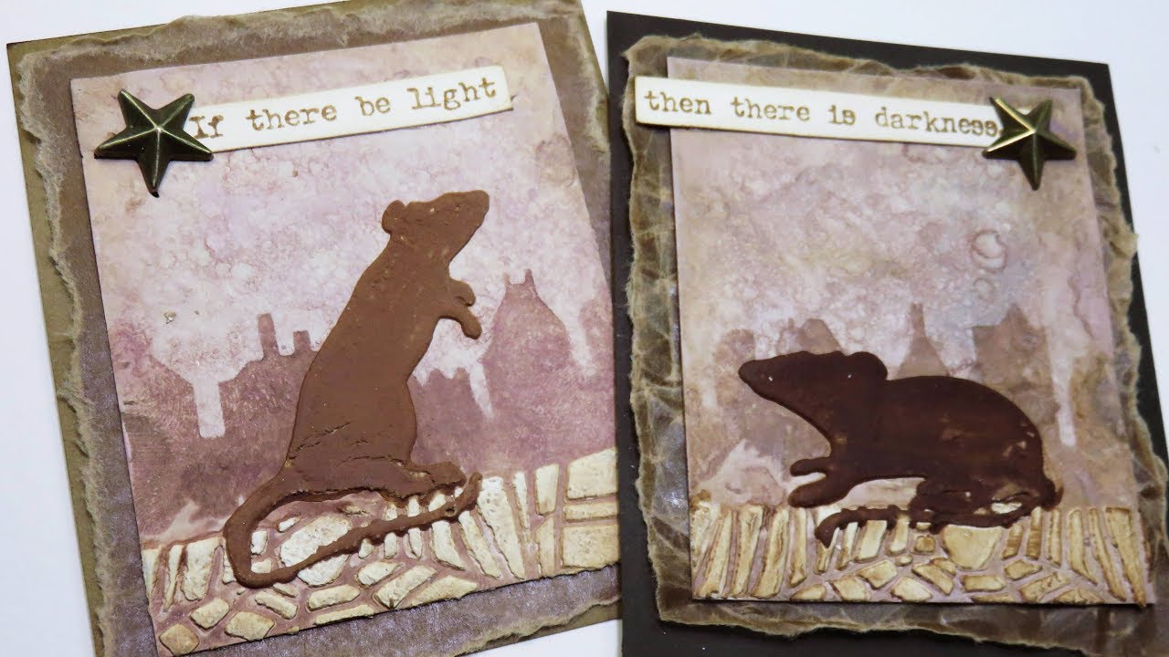 Reinkers techniques by Scrapcosy - experiments with rats and vintage photo distress reinkers