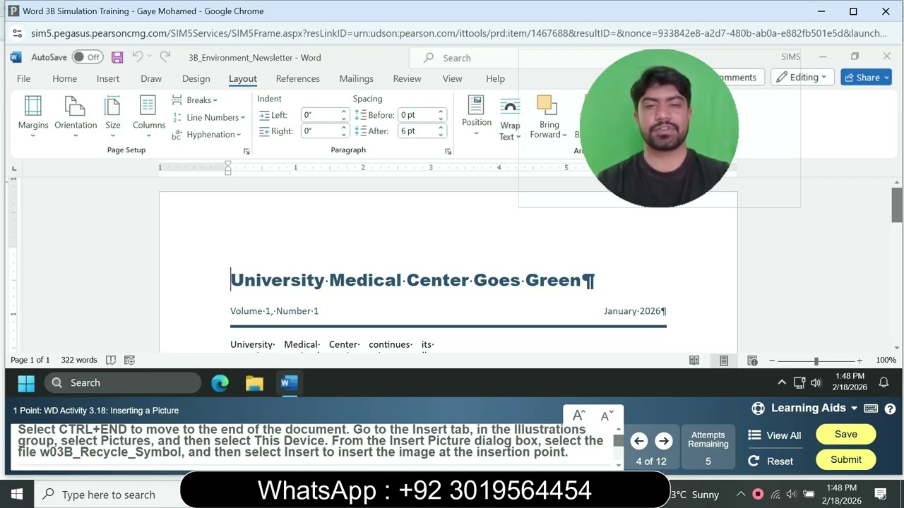 Word 3B Simulation Training | Word 3B Simulation Exam | Word 3A Simulation Exam