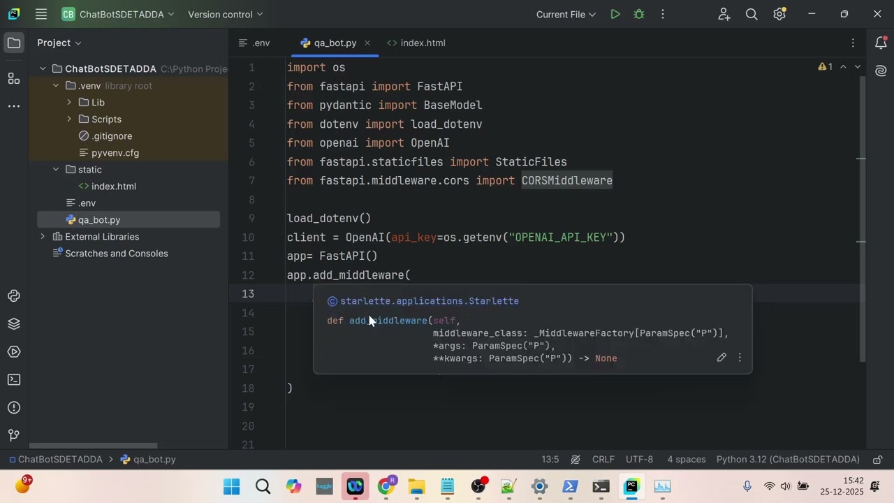 Чат-бот для контроля качества с использованием ИИ, FastAPI и OpenAI – создан с нуля!