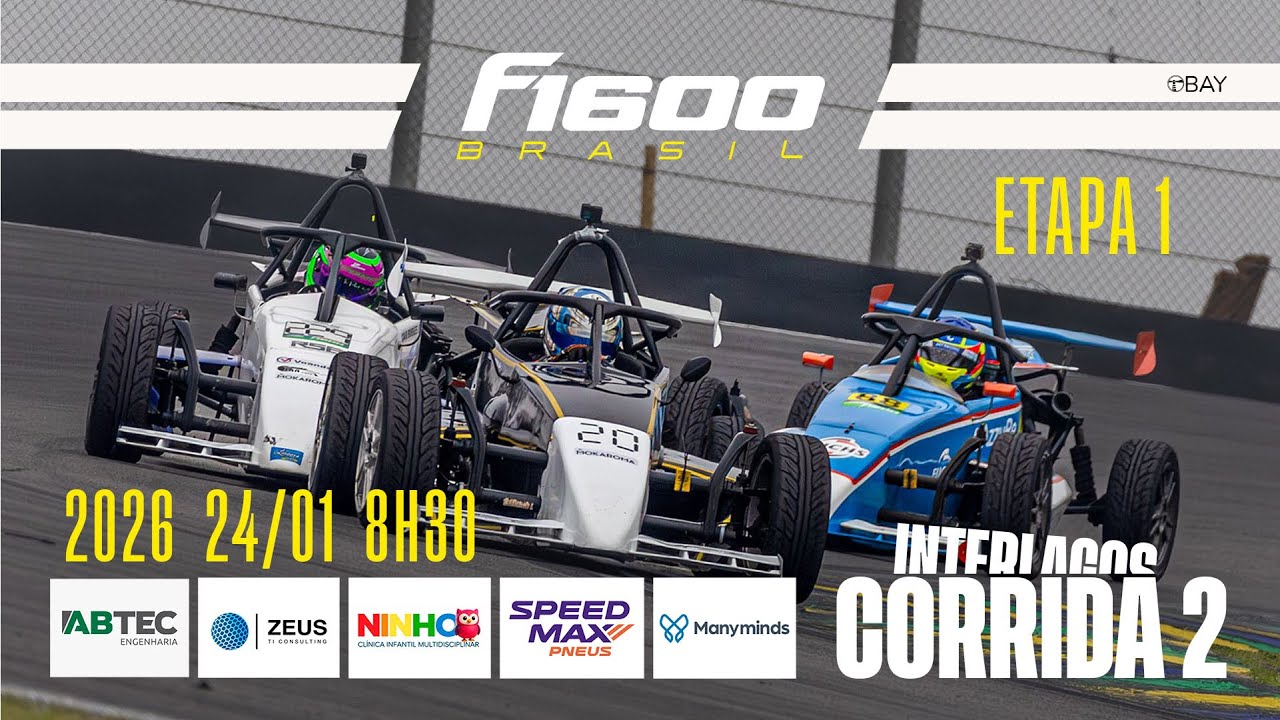 Etapa 01 | 2026 - F1600 - Corrida 2 - Interlagos - AO VIVO