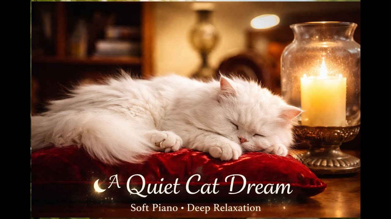 Soft Relaxing Music with Sleeping Cat