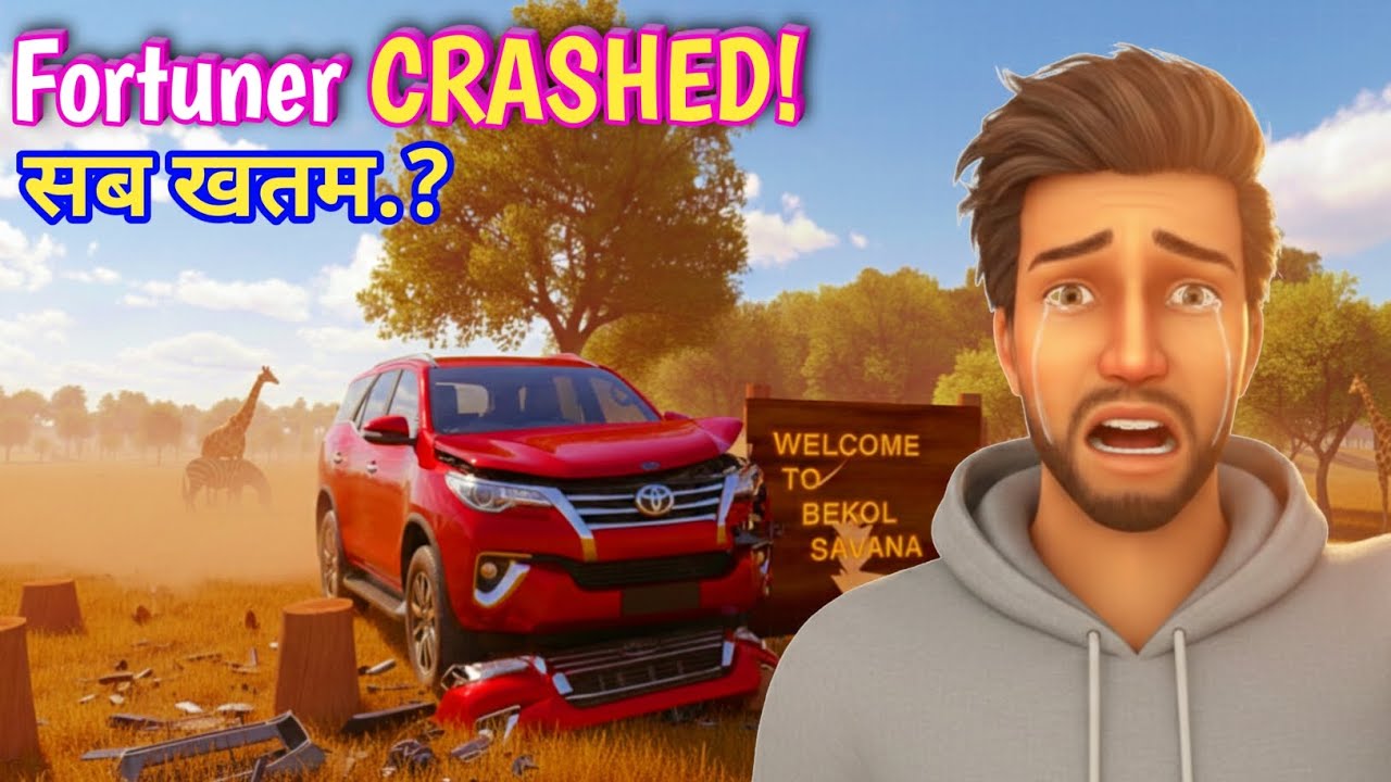 Fortuner CRASHED in Savana! 😭 सब खतम मेरी फोर्चुनर का एक्सीडेंट हो गया🥵 Bus simulator indonesia