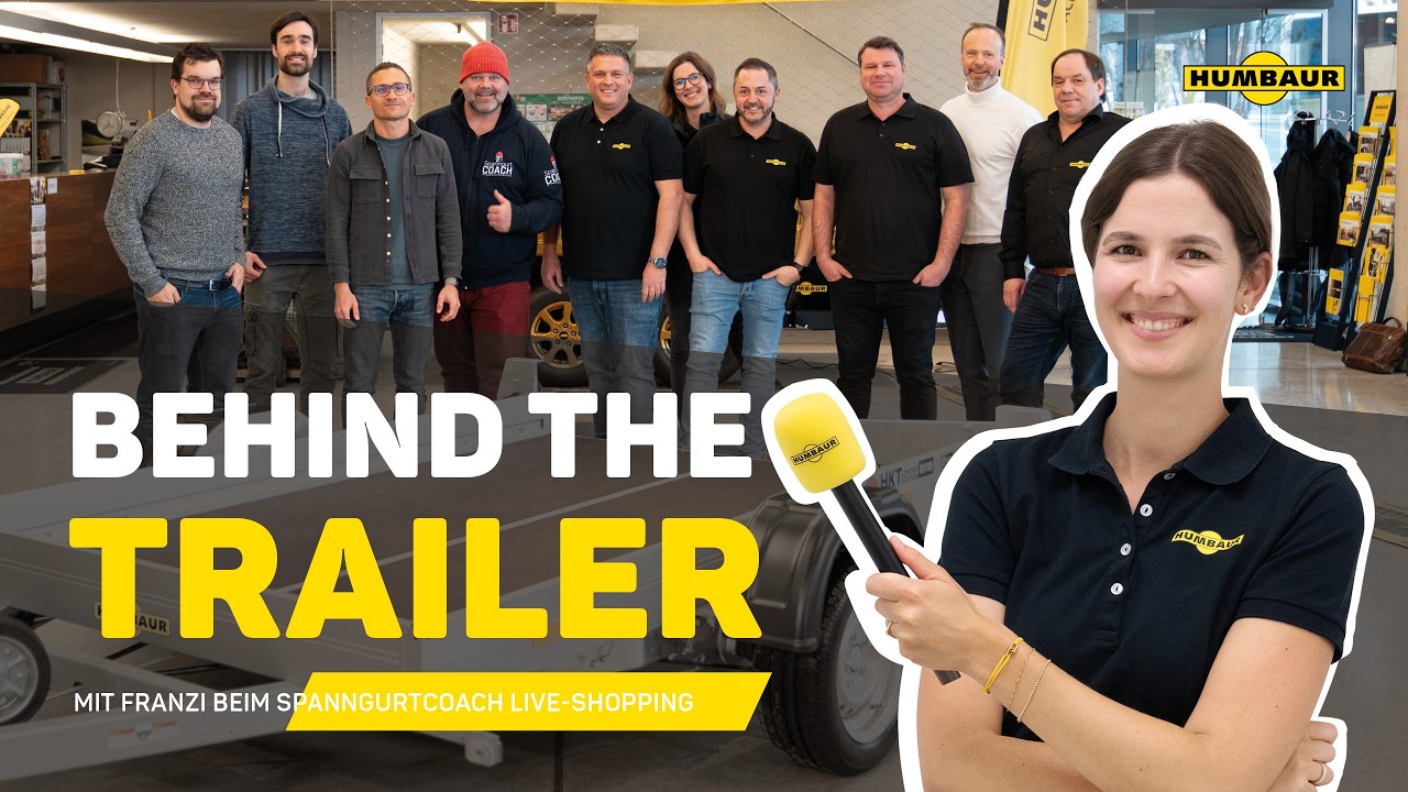 Behind the trailer - Beim Humbaur Livestream mit dem Spanngurt COACH