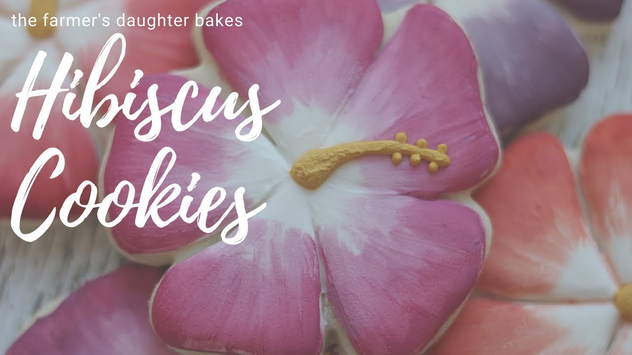 How To Decorate A Hibiscus Flower Cookie