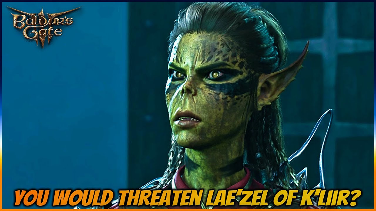 I'd slit your throat for defying me | Intimidate Lae'zel - Baldur's Gate 3