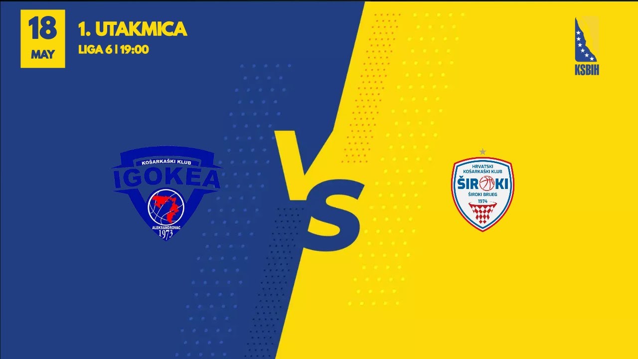 Igokea m:tel - HKK Široki TT Kabeli - 1.utakmica - 2023/2024 - KSBIH