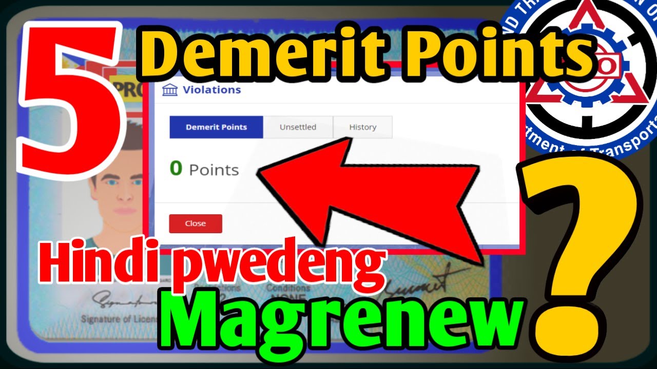 Kapag Meron kang 5 DEMERIT POINTS PATAAS, Hindi ka pwedeng MAGRENEW!!! LTO 2024