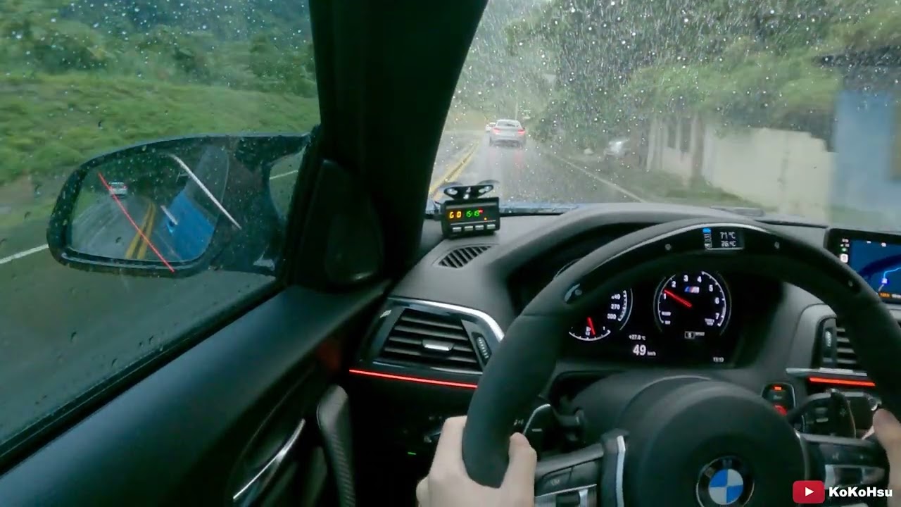 Taiwan Road 242KM Raining Drive, M2 Meets, Mountain road, Highway Road | Heavy Rain | BMW F87 M2
