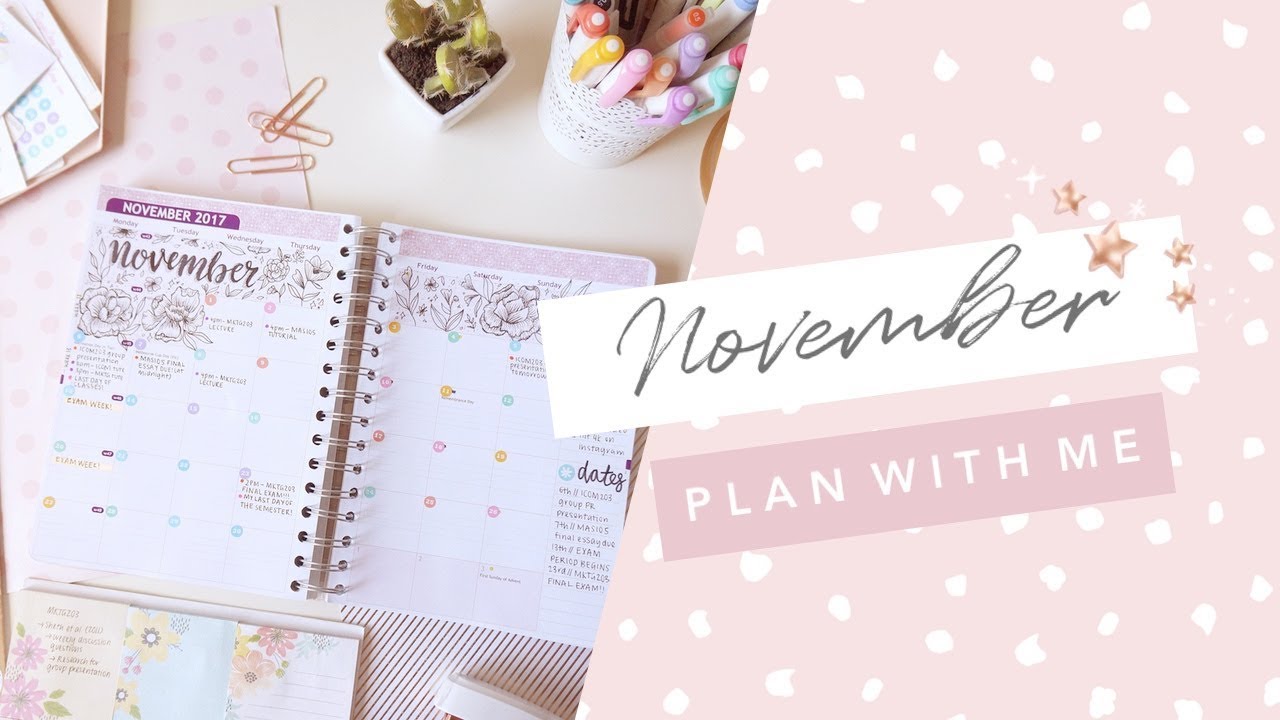 november 2017 planner setup - plan with me #1