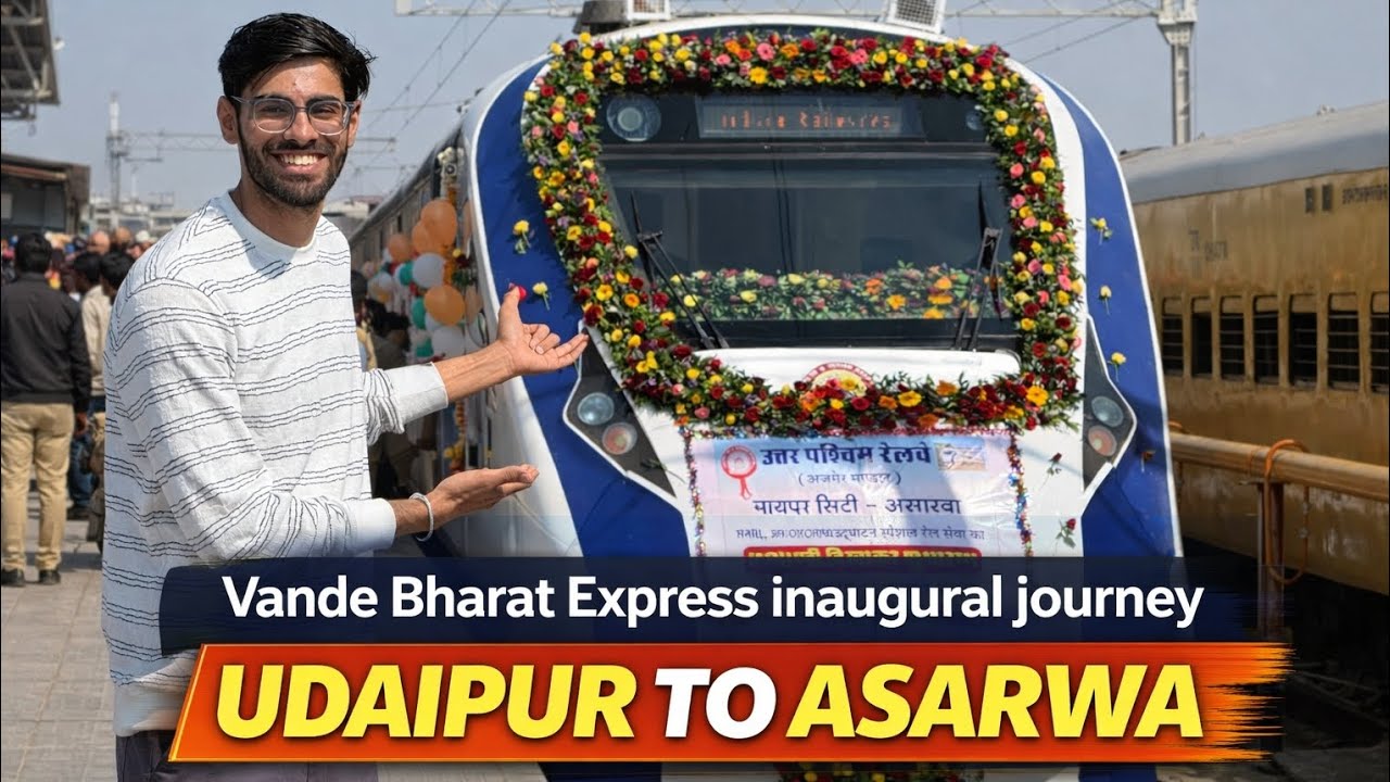 First Vande Bharat from Udaipur to Asarwa 🚄🔥 | Inaugural Run Full Experience
