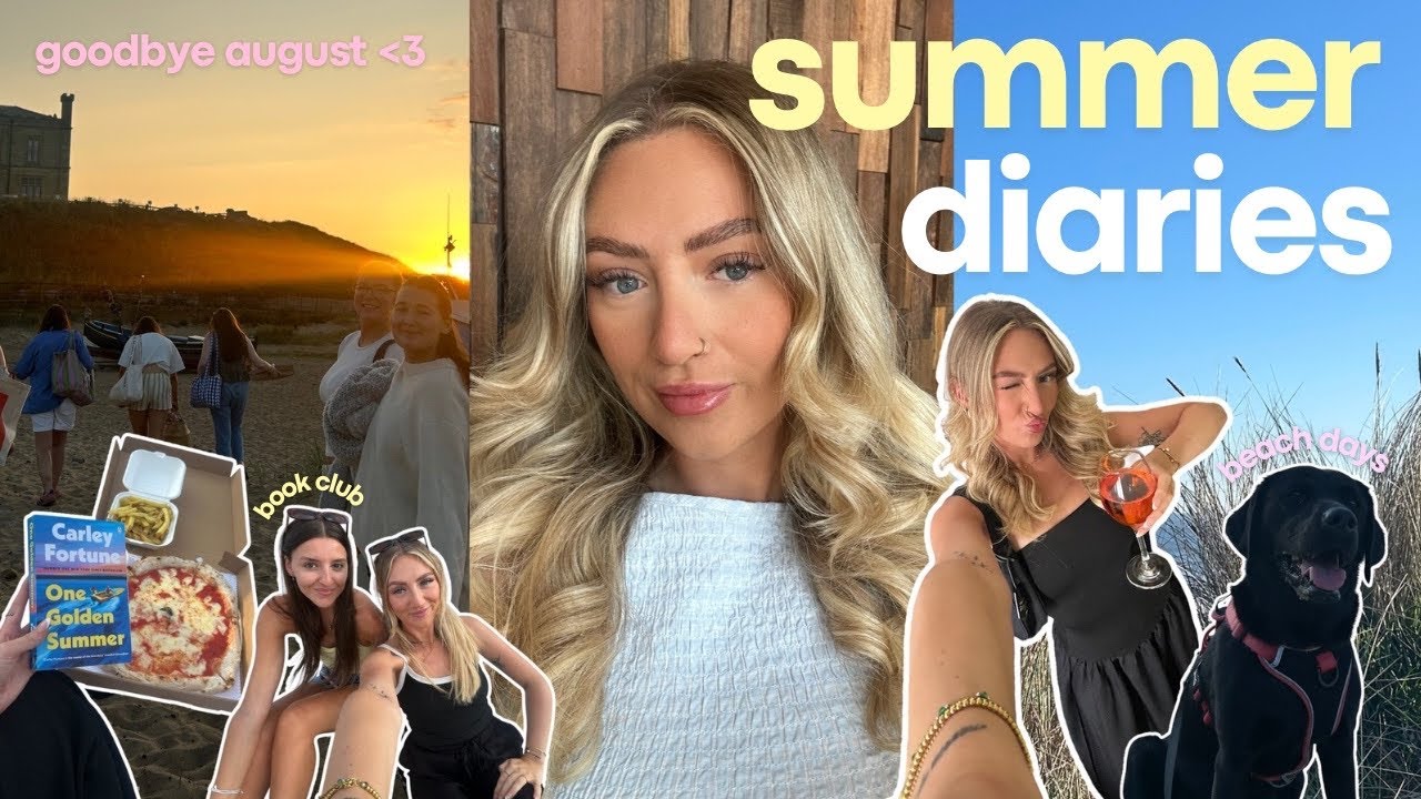 week in my life in august *vlog* - book club, time by the beach & embracing an english summer🐚🌊✨