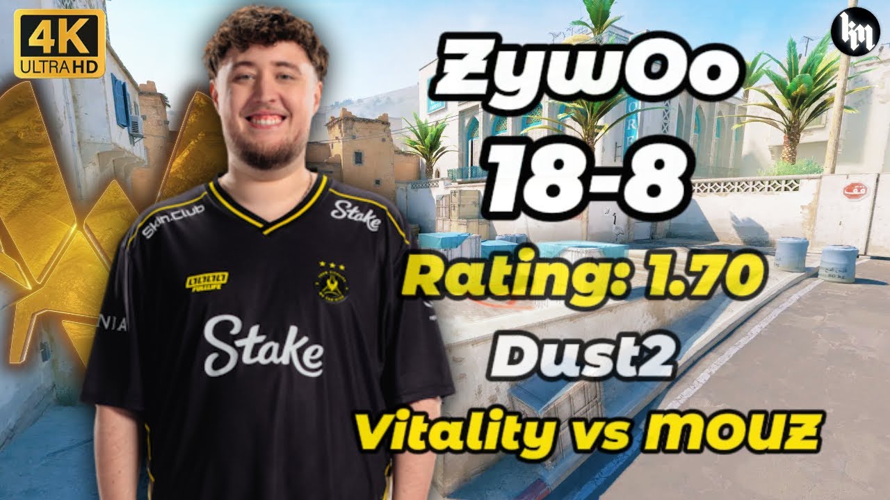 ZywOo (18-8) Vitality vs MOUZ (Dust2) IEM Kraków 2026 #cs2 #vitality  #zywoo