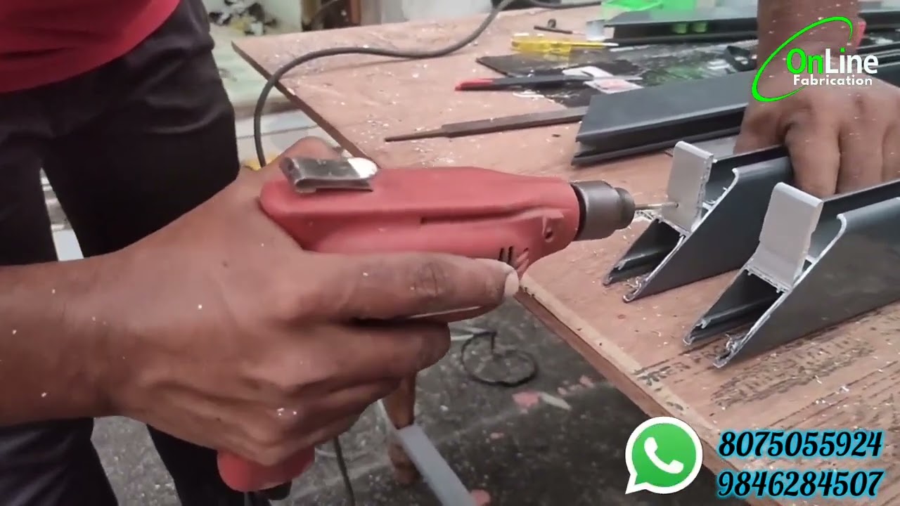Aluminium Algeria sliding window 3 Track Full Making Video  How to make Algeria sliding window