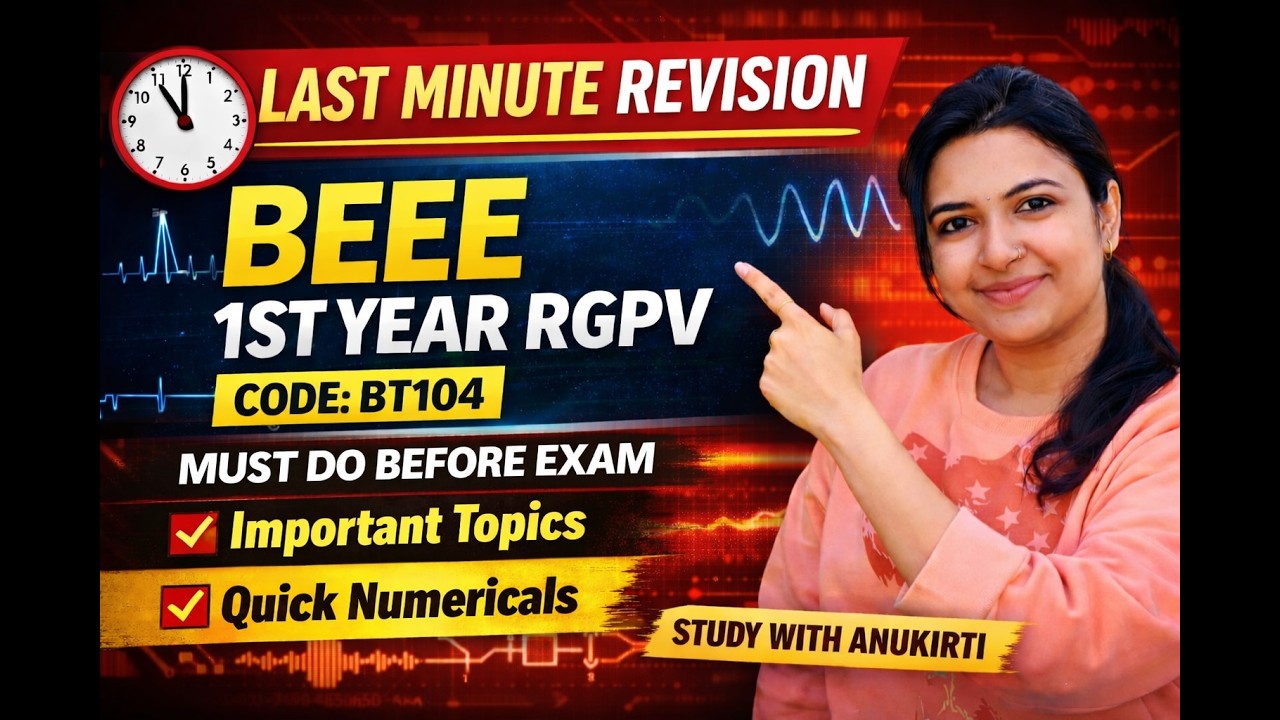 ONE SHOT | BEEE RGPV 1ST YEAR | BT 104| #education #rgpvbhopal #electrical