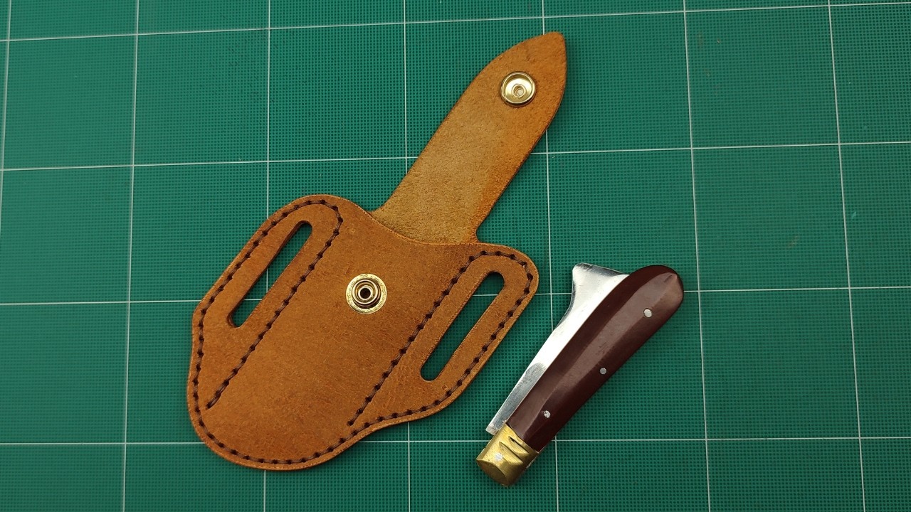 How to Make a Sideways Knife Sheath | PDF Free pattern | leathercraft
