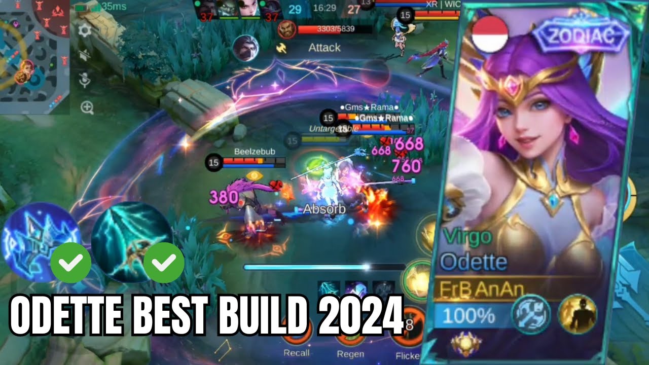 ODETTE BEST BUILD 2024 - PAKAI SKY PIERCER + WINTER CROWN | ODETTE GAMEPLAY 2024 - MLBB