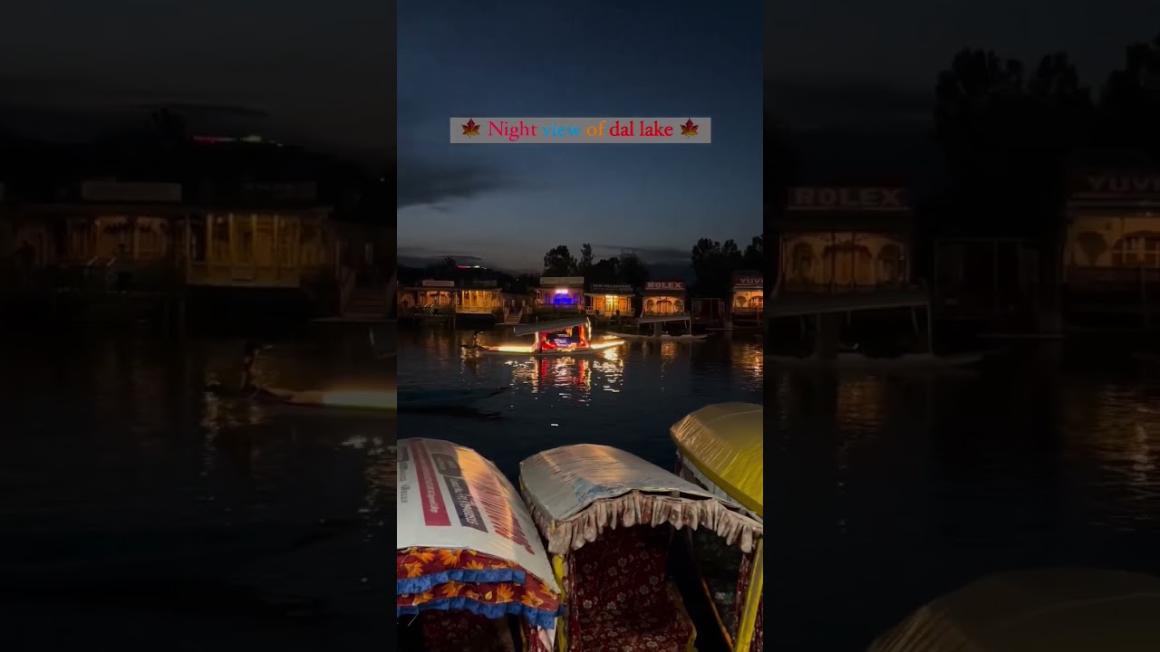 night view dal  Lake Srinagar 🥰#shikara #keashur #kashmirtourism #gulmarg #kashmiri #kashmirvalley