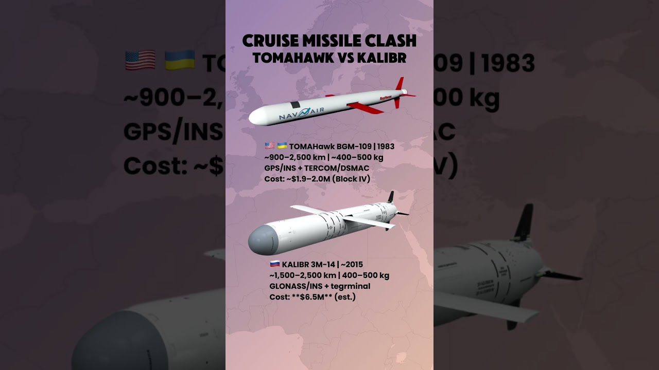 Tomahawk vs Kalibr &mdash; Cruise Missile. Ukraine vs Russia