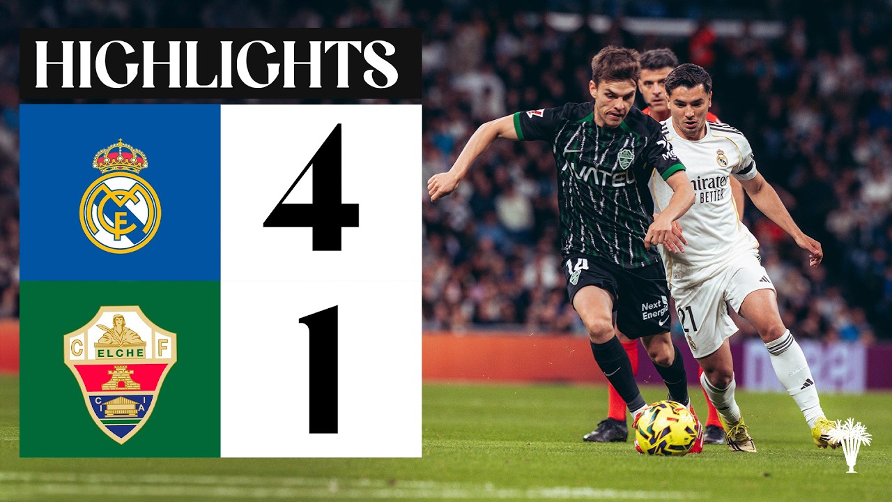 Real Madrid vs Elche CF (4-1) | RESUMEN | J28 | #LALIGAEASPORTS
