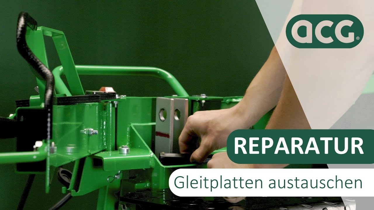 Ersetzen der Gleitplatten eines stehenden Holzspalters | ACG Holten #holzspalter #gleitplatten