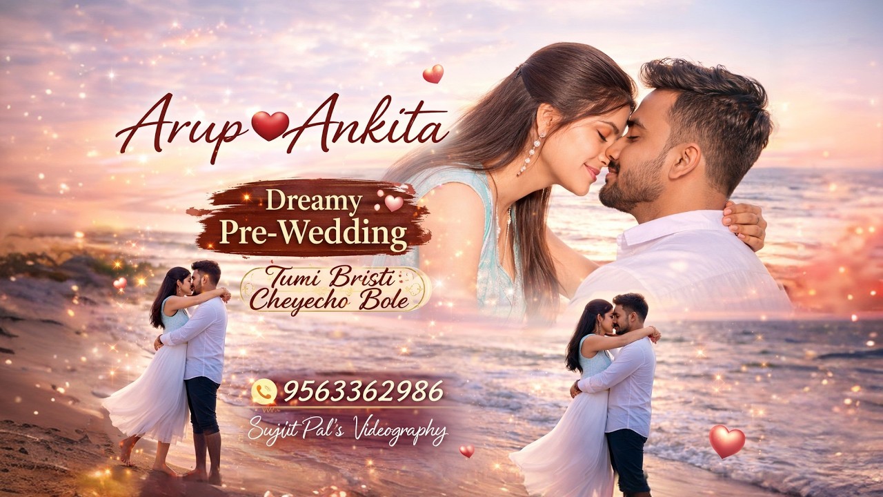 Arup & Ankita – A Love Story by the Sea | Mandarmoni Pre-Wedding Shoot | Tumi Bristi Cheyecho Bole
