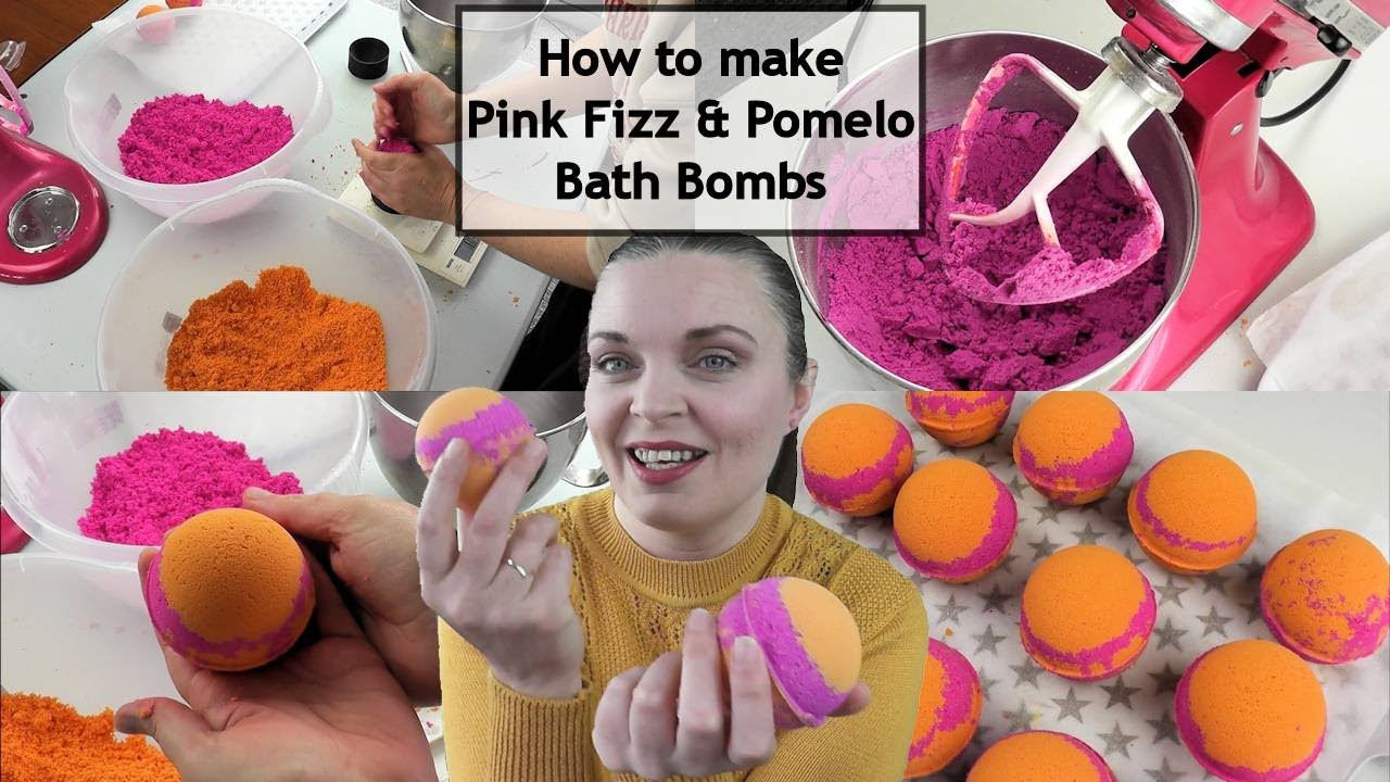 Recipe Included: How to make palm oil free, floating, bubbling Pink Fizz bath bombs using SCI powder