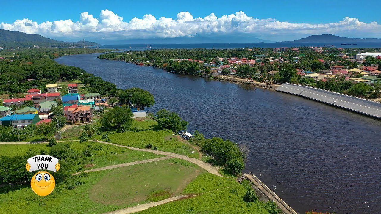 Calumpang River in Batangas City, 4K Aerial View