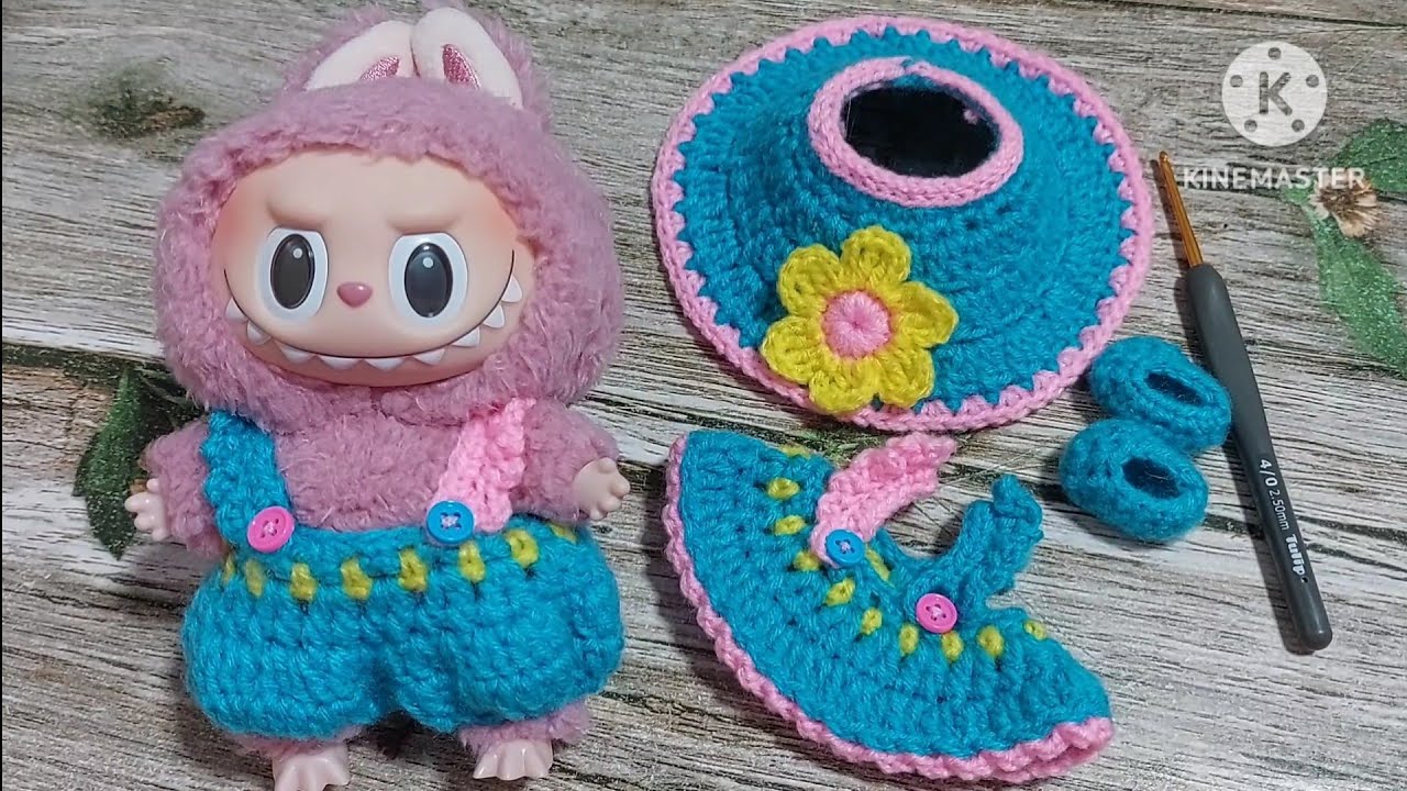 Ep67 โครเชต์กระโปรงและกางเกง ตุ๊กตาลาบูบู้(Crochet LABUBU Dress)