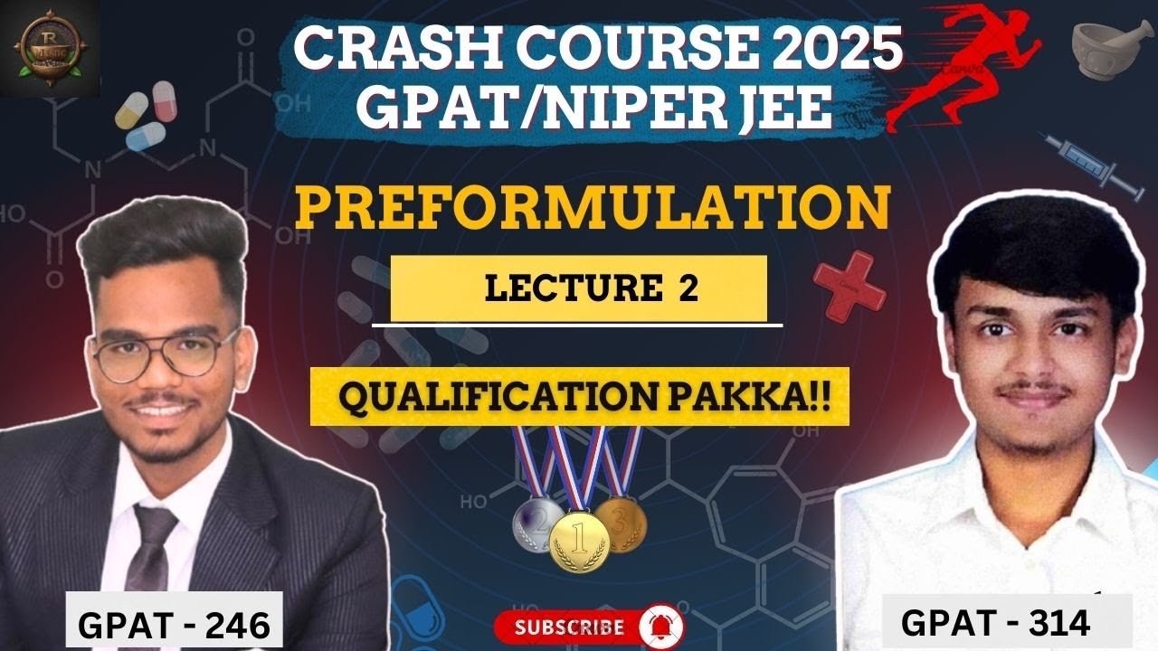 Preformulation | Part 2 | GPAT | NIPER JEE | B PHARM