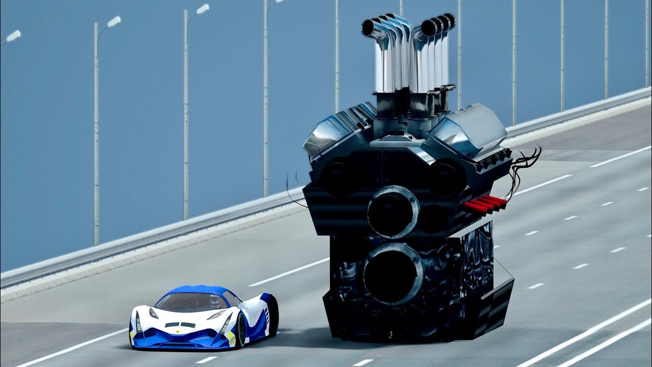 Devel Sixteen vs Giant Engine Monster - Drag Race 20 KM