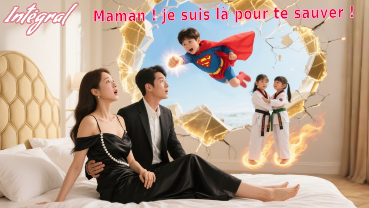 Croient maman maltraitée par un inconnu, 3bébés surpuissants défoncent le mur ! C'est leur papa PDG!