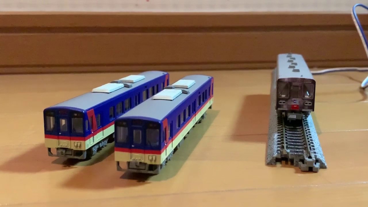 鹿島臨海鉄道Nゲージ6000形(アクアワールド大洗サメ列車)と鉄コレ8000形