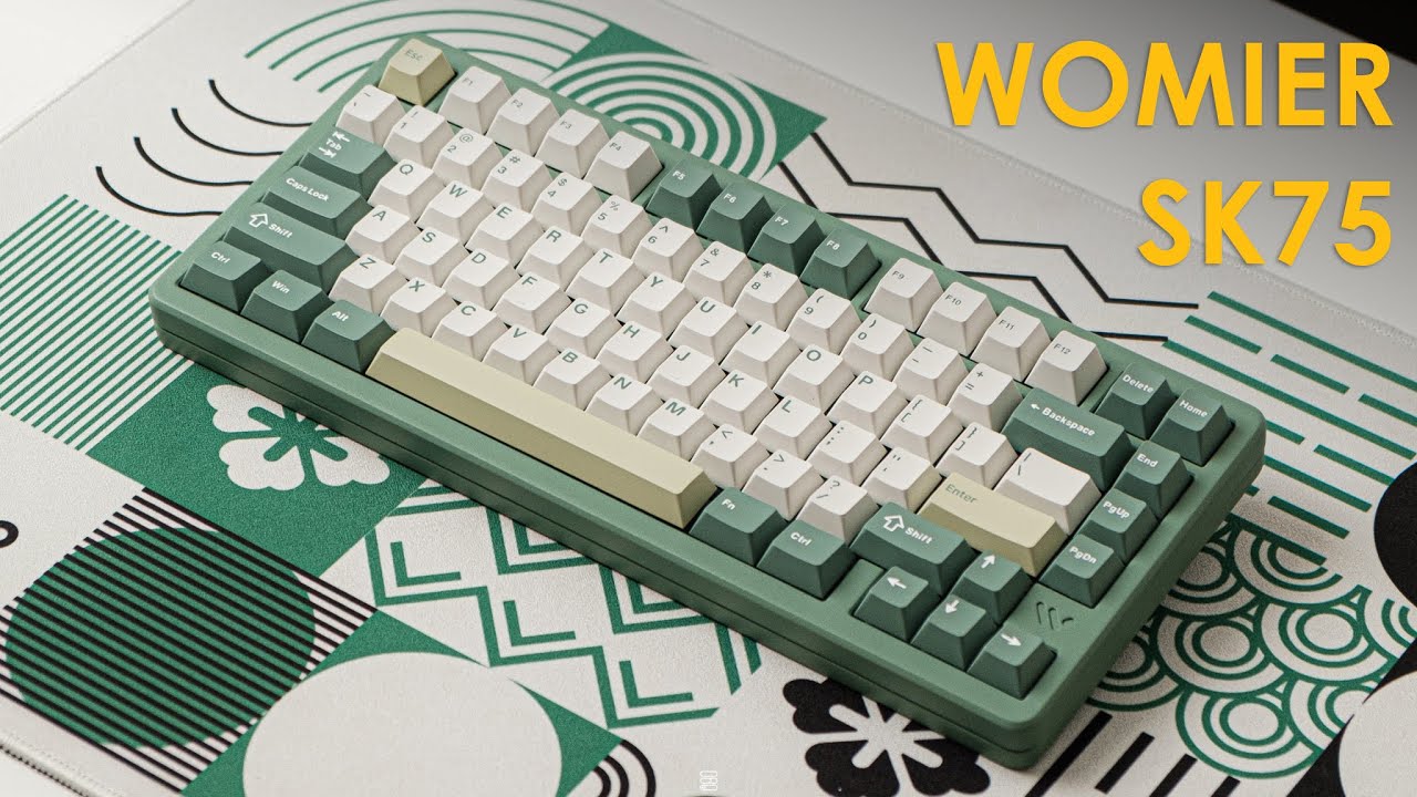 WOMIER SK75 Keyboard - Unboxing , Showcase , Typing Sounds ( ASMR )