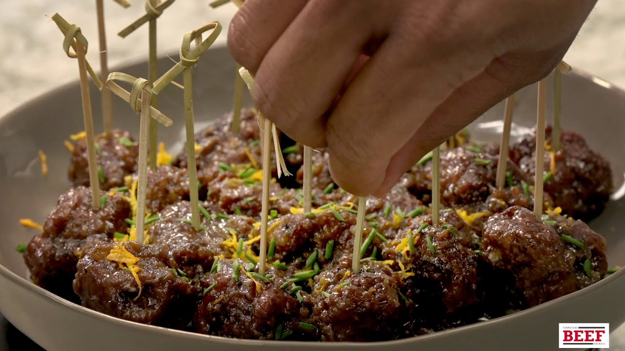 Bourbon Glazed Meatballs from Chef Charles Hunter