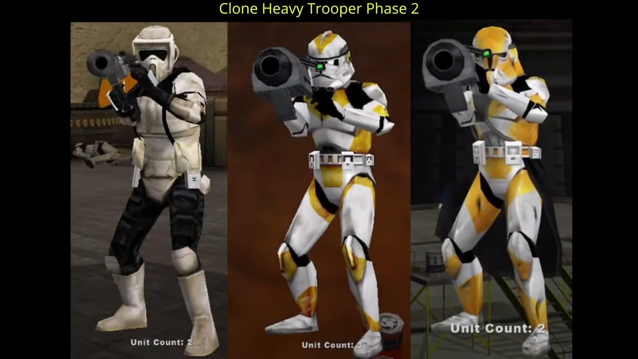 Star Wars Battlefront 2 (2005) Clone Units From Various Mods