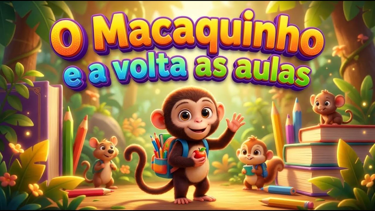 O Macaquinho E A Volta As Aulas - História Infantil 