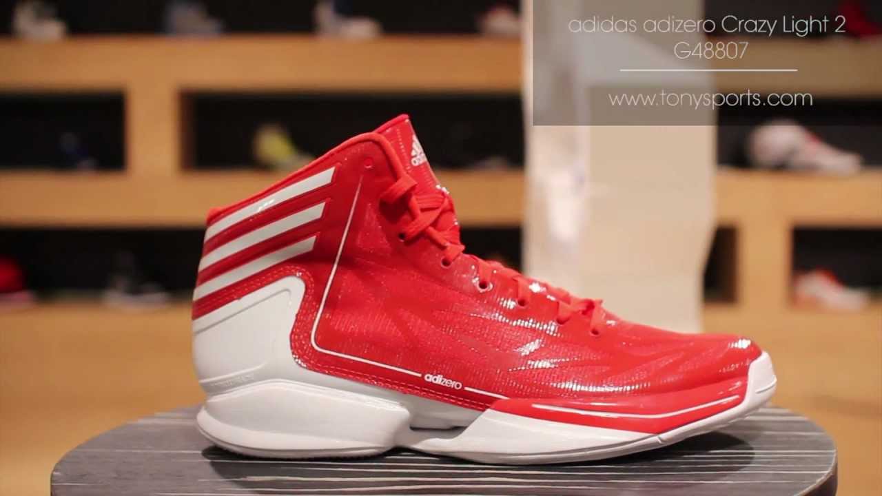 adidas adiZero Crazy Light 2 - Red/White -  G48807 www.tonysports.com
