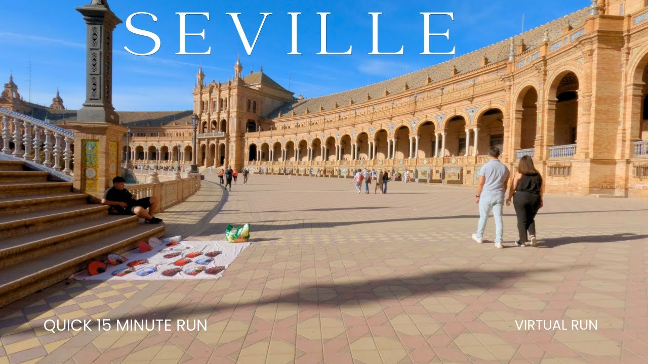 Virtual Running Videos for Treadmill | Seville, Spain | 4k Short Virtual Run for Beginners