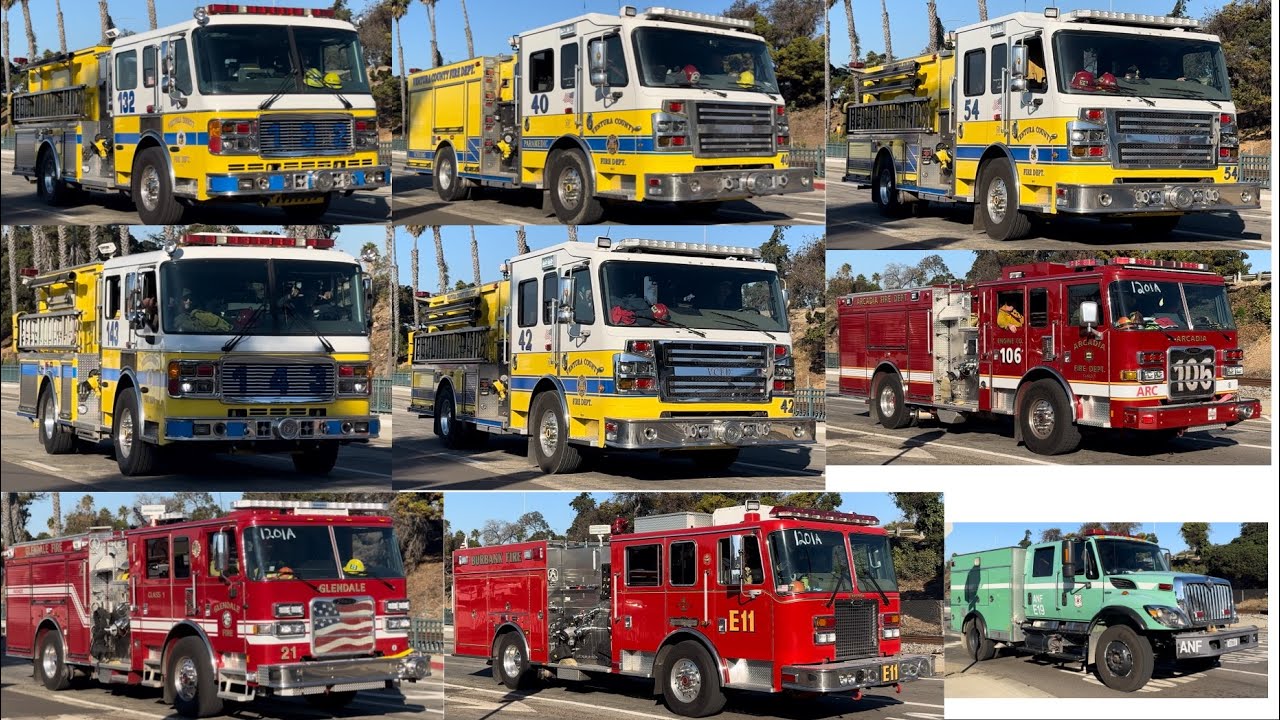 *27 UNITS* VCFD, CALFIRE, LPF, & SoCal Units Responding to the Mountain Fire! #vcfd